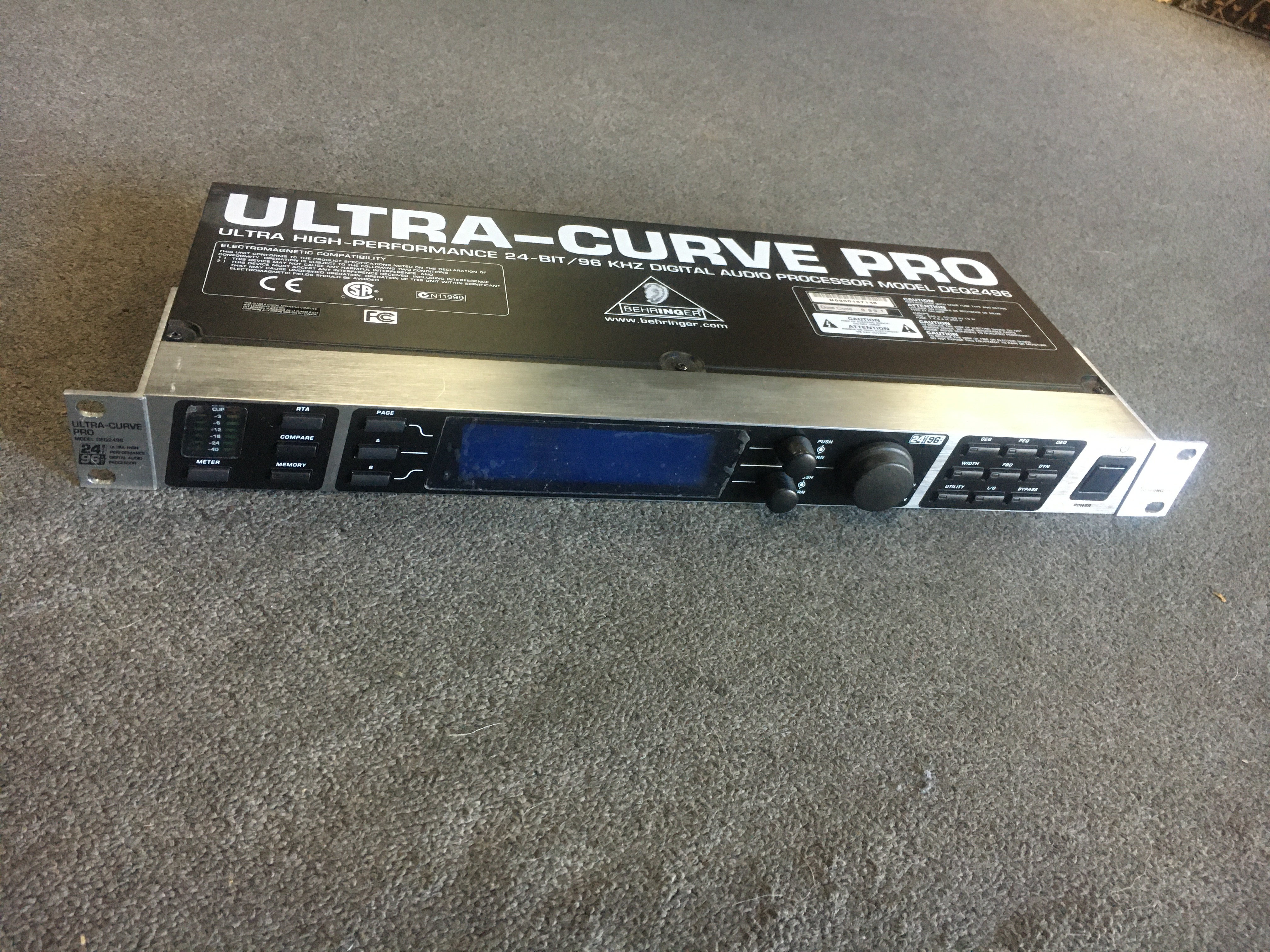 Behringer Ultra-Curve Pro DEQ2496 Ultra High-Performance 24-Bit 96 KHZ  Digital Audio Processor