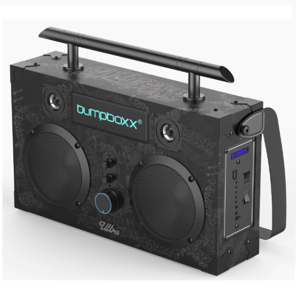 Bumpboxx Ultra Bluetooth Boombox Black Graffiti Starsound Audio Inc